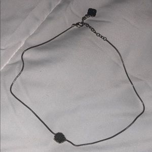 KENDRA SCOTT GUNMETAL PENDANT NECKLACE